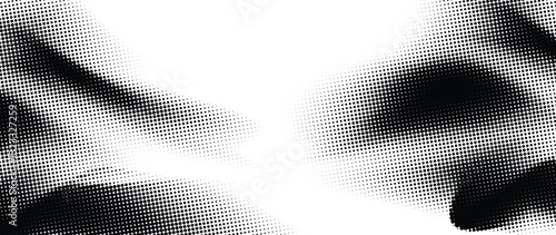 Halftone background vector. Monochrome Abstract dot, Gradient halftone dots for background pattern and texture. 