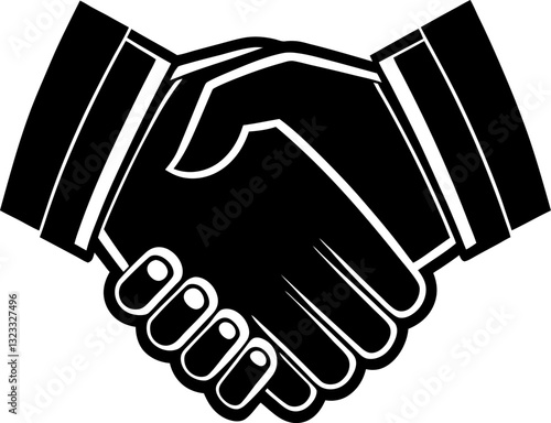 Handshake icon, handshake vector illustration, contract agreement flat vector icon for apps and websites