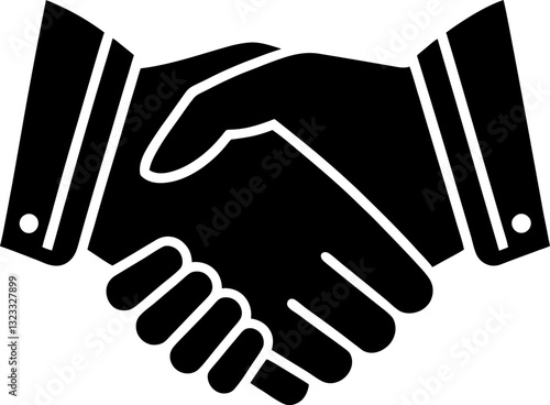 Handshake icon, handshake vector illustration, contract agreement flat vector icon for apps and websites
