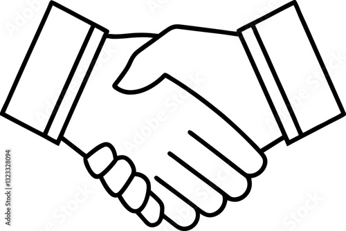 Handshake icon, handshake vector illustration, contract agreement flat vector icon for apps and websites