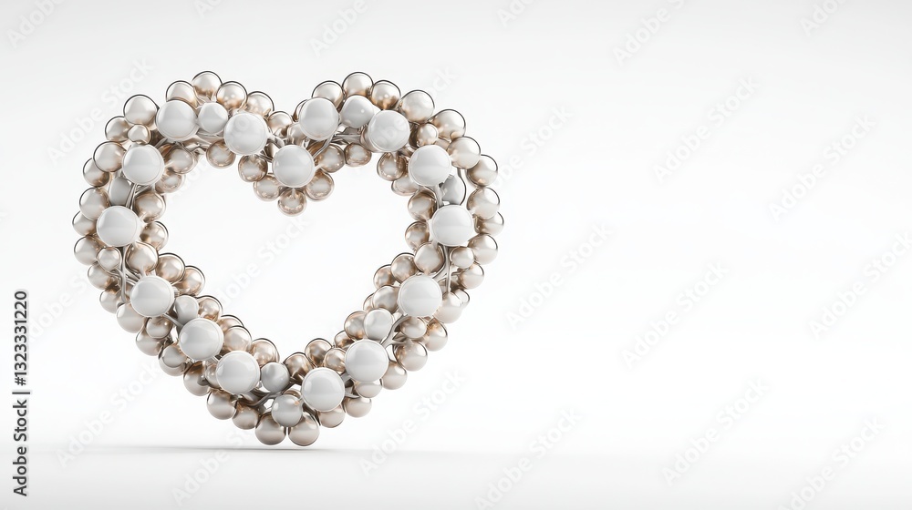 Obraz premium Heart-shaped design made of elegant decorative elements.
