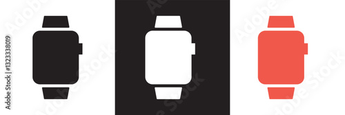 Apple Watch Series 10 Smartwatch device icon.  Vector illustration. isolated on white and black background. EPS 10