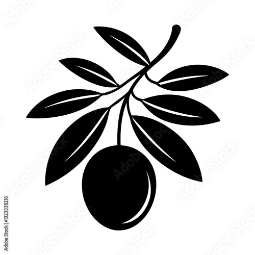 Olive silhouette vector