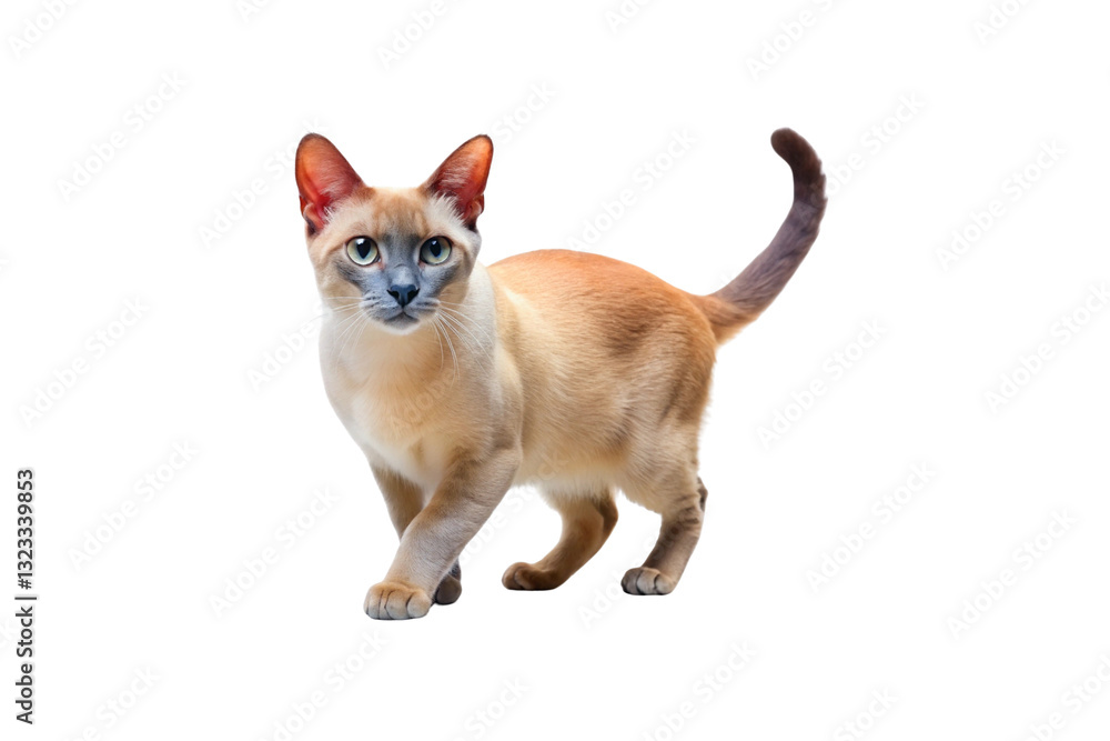 Obraz premium Tonkinese Cat PNG Image – HD and Isolated for Design Use