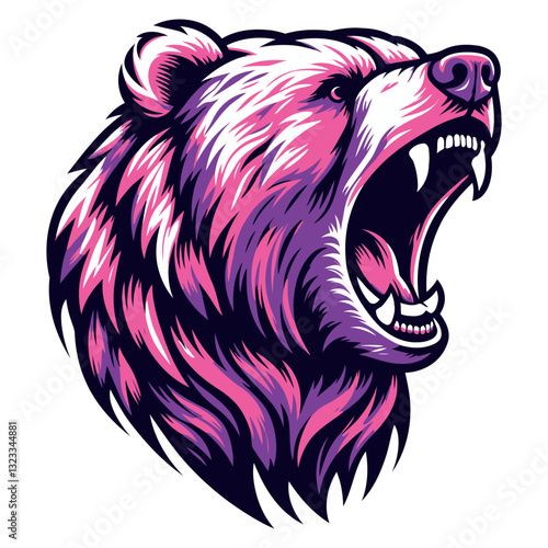 Bear head vector and illustrations.