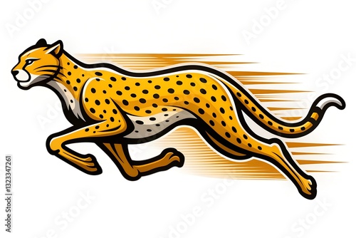 Speedy Cheetah   mascot logo icon