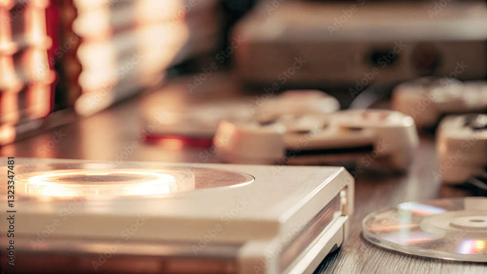 Close-up of a glowing gaming console with game discs and controllers, symbolizing gaming industry growth and entertainment technology trends. Close-up of a glowing gaming console with game discs and controllers, symbolizing gaming industry growth and entertainment technology trends.