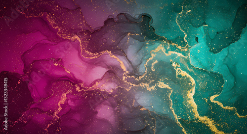 Liquid abstract background with vibrant colors