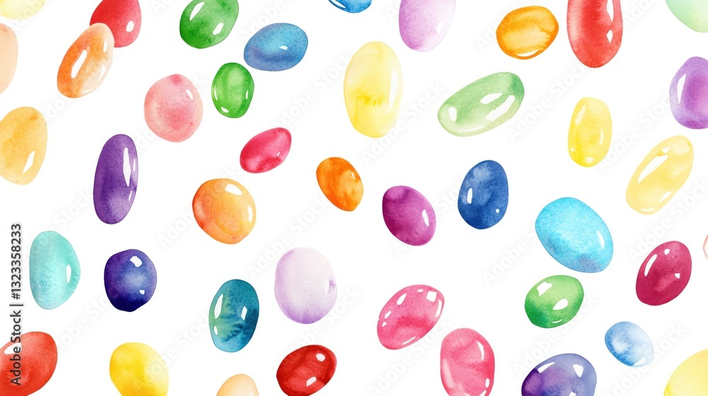 candy and sweets watercolor collection isoleate background Collection set watercolor. Colorful jelly beans on a white background. candy and sweets watercolor collection isoleate background Collection set watercolor. Colorful jelly beans on a white background.