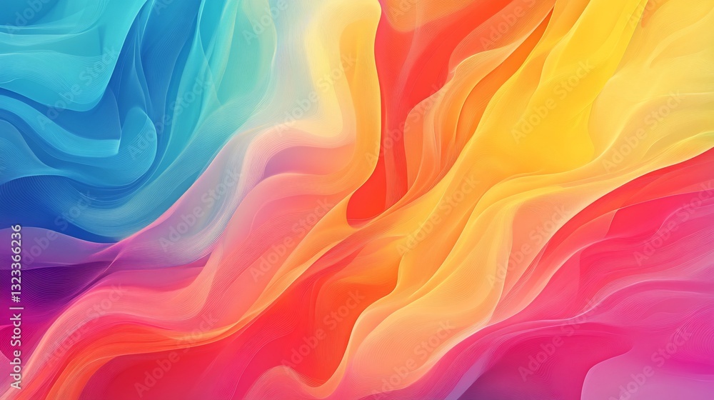 Obraz premium Abstract colorful wavy flowing lines.