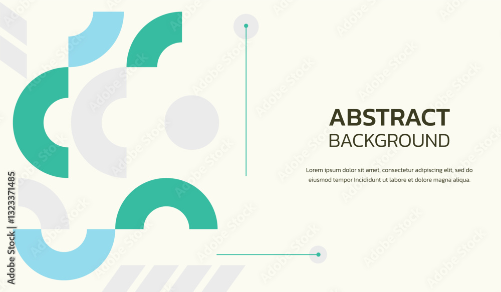 Fototapeta premium Blue and green cute color abstract geometric background vector illustration premium vector