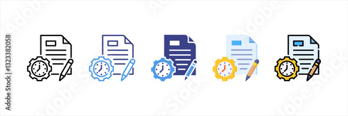 Contract Multi Style Icon Set