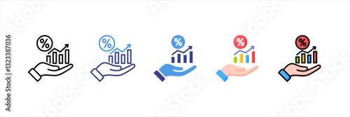 Dividend Multi Style Icon Set