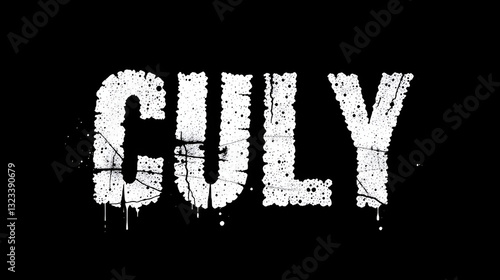 dirty screen print text effect. 100% editable vector.