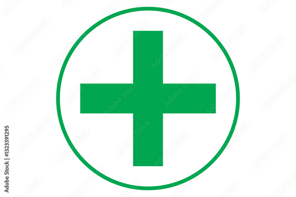 Medical Cross. Red Circle with White Cross Symbol, First Aid Emergency Icon . 1176 Medical Cross. Red Circle with White Cross Symbol, First Aid Emergency Icon . 1176