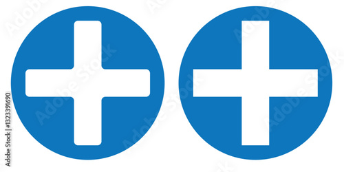 Hospital sign icons set. filled and line illustration . 1176