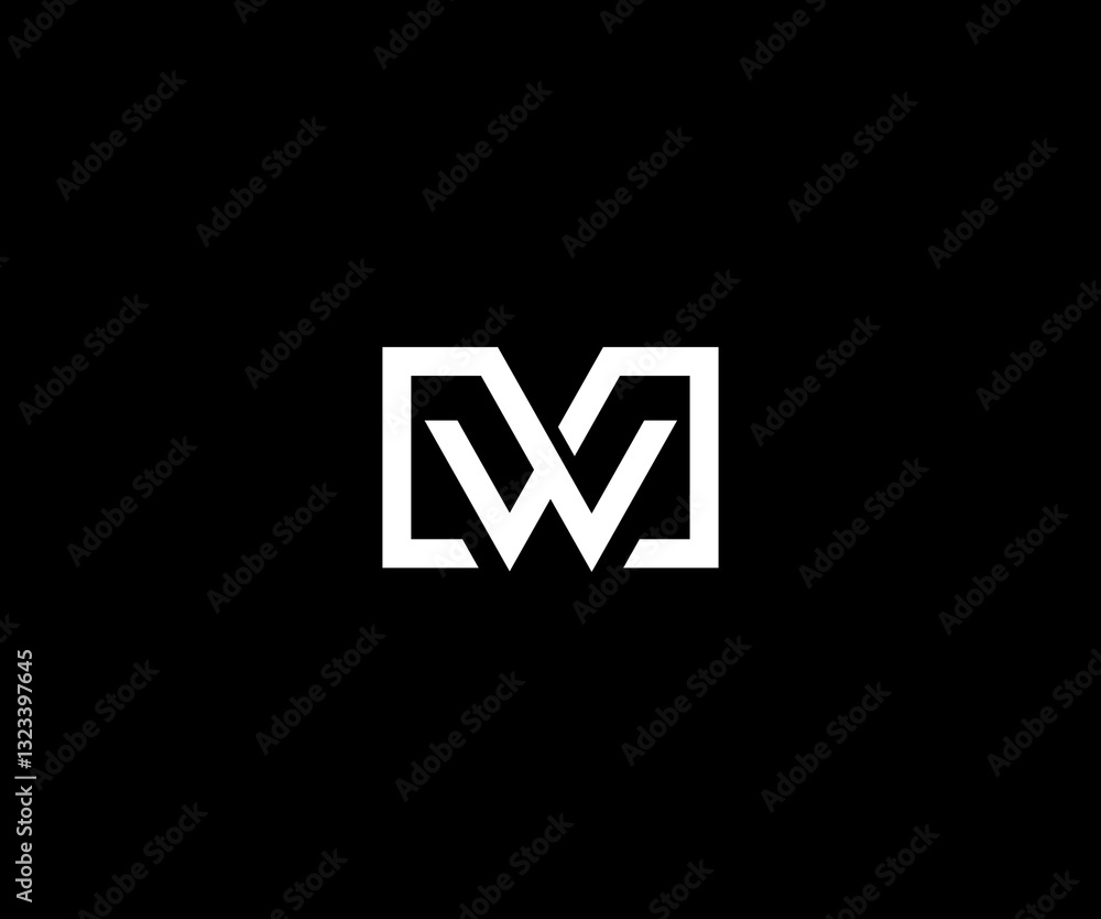 M W letter simple clean logo design M W letter simple clean logo design