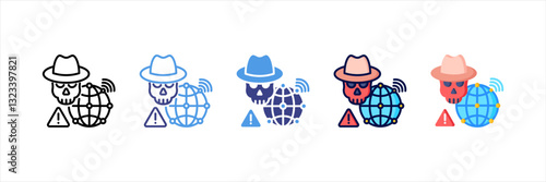 Network Intrusion Multi Style Icon Set