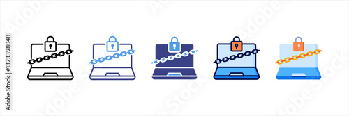 Ransomware Multi Style Icon Set