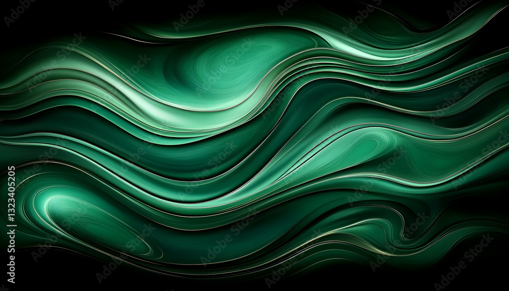 Abstract flowing teal green waves Abstract flowing teal green waves