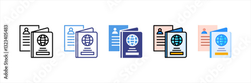Immigration Multi Style Icon Set