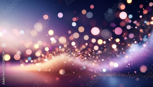 subtle motion of glowing pastel colored particles gentle glowing effects vertical