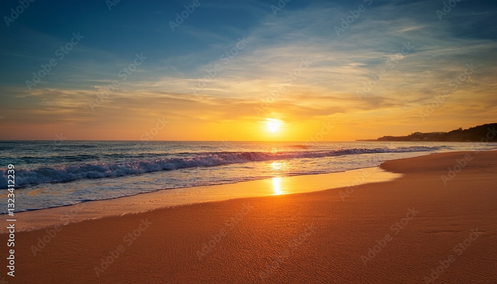 beautiful sunset on the beach and sea landscape for travel and vacation beautiful sunset on the beach and sea landscape for travel and vacation