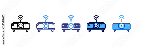 Movie Projector Multi Style Icon Set
