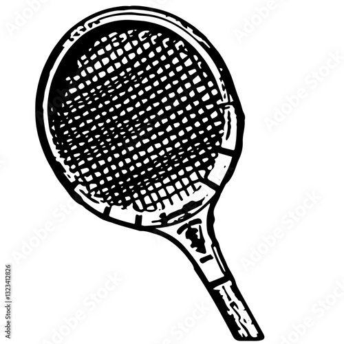 Vintage Stamp Tennis Racket