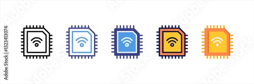 Chip Multi Style Icon Set