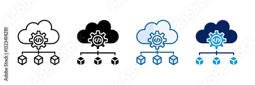 Infrastructure Icon Set Multiple Style Collection