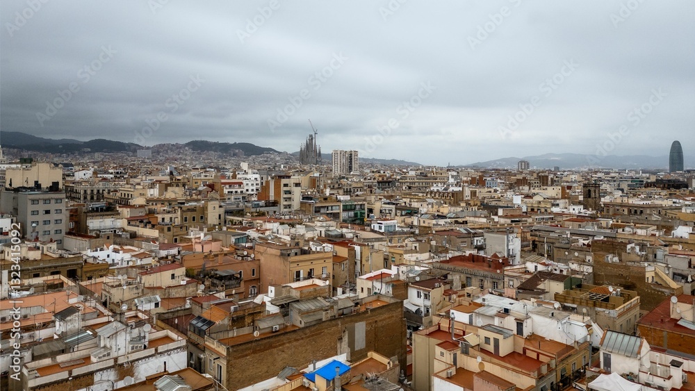 Barcelona Cityscape with Sagrada Familia Barcelona Cityscape with Sagrada Familia