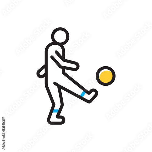 Multi color icon for kick