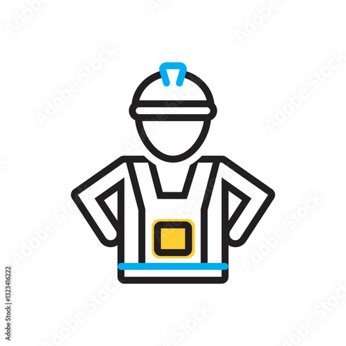 Multi color icon for labor