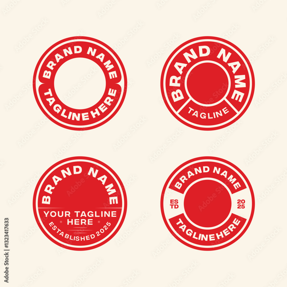 logo badge design template with the text editable for clothing, sport and apparel logo badge design template with the text editable for clothing, sport and apparel
