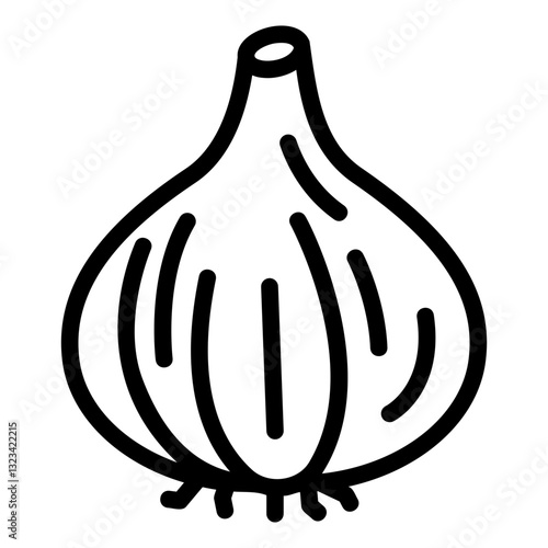 garlic Line Icon