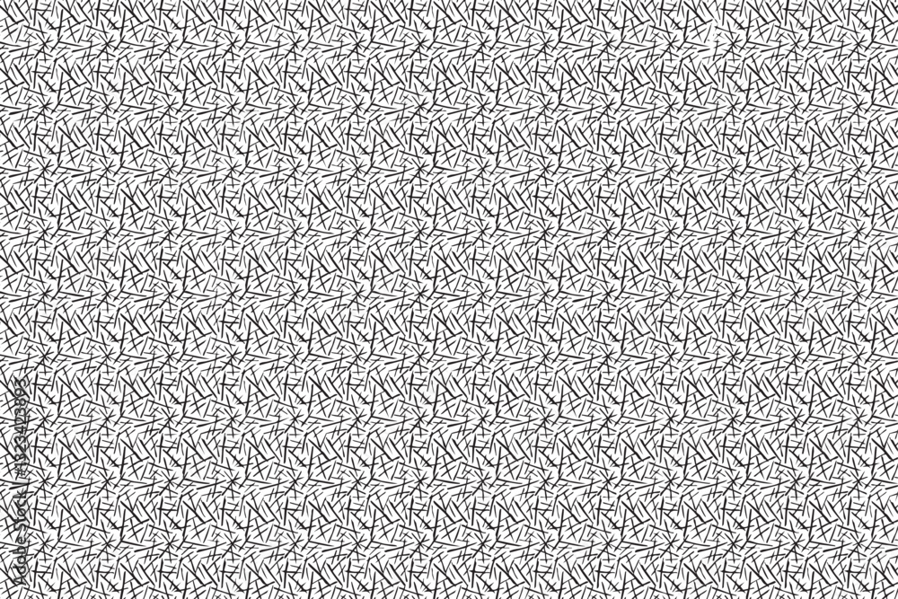 Fototapeta premium Abstract Black and White Chaotic Line Pattern Seamless Design