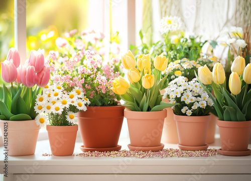 the background of a beautiful flower in a pot

