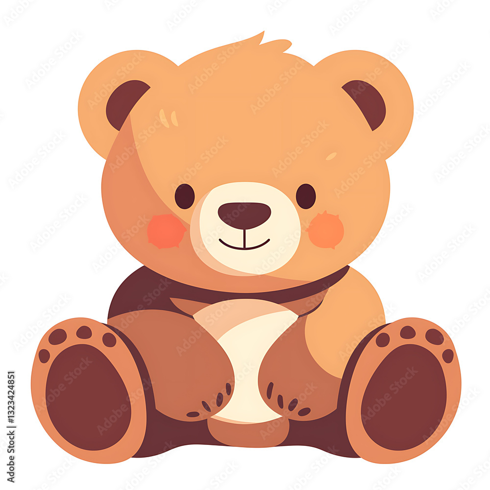 Obraz premium Adorable and Playful Bear Engaged in Various Activities, Minimalist and Logo-Style Designs illustrator