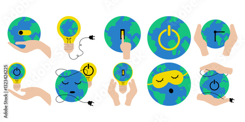 Earth Hour Illustration
