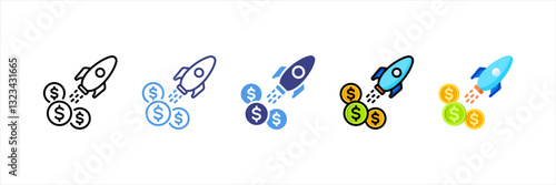 Startup Business Multi Style Icon Set
