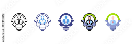 Co-Founder Multi Style Icon Set