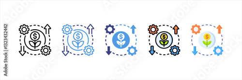 Startup Multi Style Icon Set