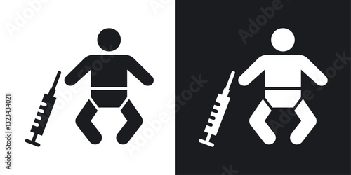 Baby Vaccination icons pack in solid style