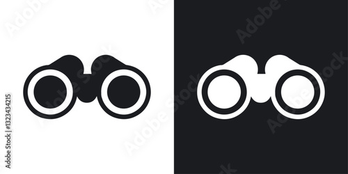 Binoculars icons pack in solid style