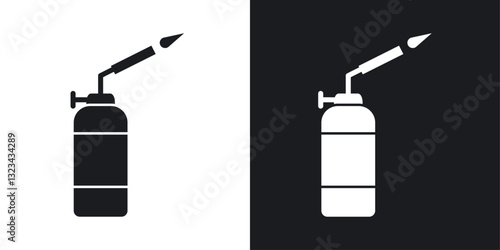 Blowtorch icons pack in solid style