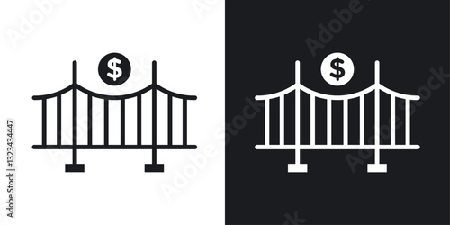 Bridging loan icons pack in solid style