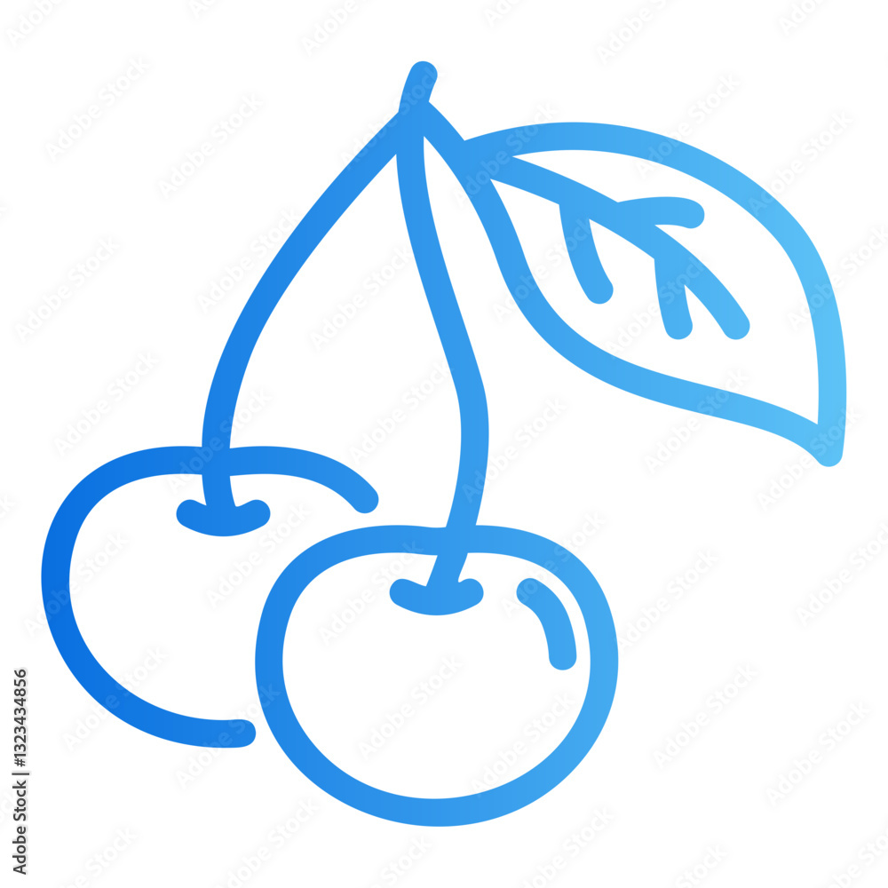 Fototapeta premium cherries Gradient icon