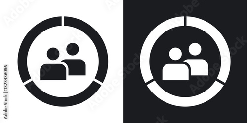 Demographics icons pack in solid style