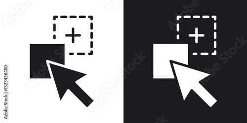 Drag and drop icons pack in solid style